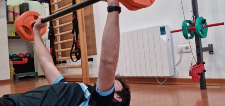 fisioterapia neurológica con peso y discos